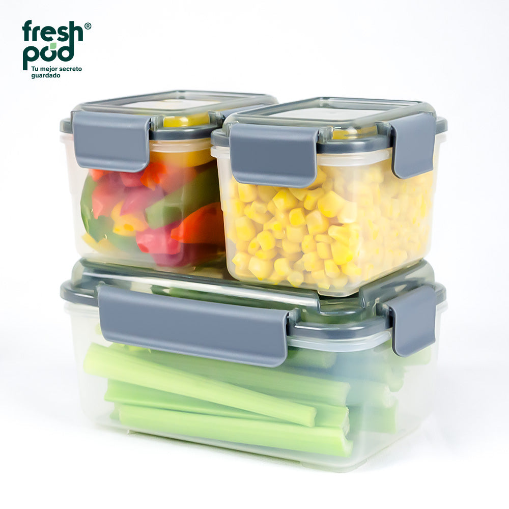 Paquete de 2 Set de Freshpod 6 pc Set apilables (12 pz)